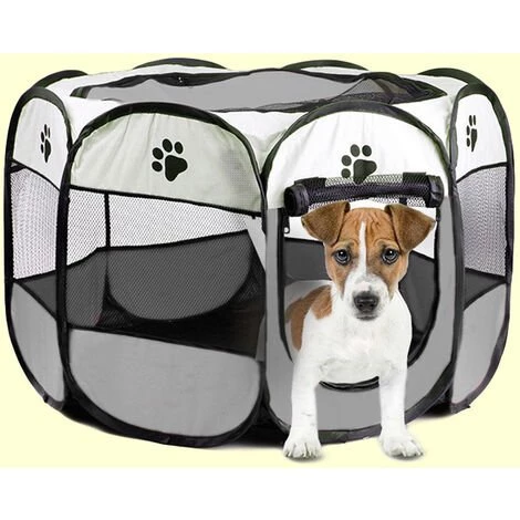 DONTODENT Oxford Enclos Pliable Grand Parc Pour Animaux Chiens, Chiots, Chats, Lapins, Cochons D'Inde à L'intérieur Ou à L'extérieur - 125x125x64cm - Rose - Rose 2 DONTODENT Oxford Enclos Pliable Grand Parc Pour Animaux Chiens, Chiots, Chats, Lapins, Cochons D'Inde à L'intérieur Ou à L'extérieur - 125x125x64cm - Rose - Rose – Image 2