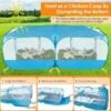 DONTODENT Clôture Pour Petits Animaux, Grande Cage De Course à Poulet Portable, Avec Fond Amovible, Mur En Maille Transparente Respirante, Clôture Pliable Pour Animaux De Compagnie, Adaptée à Une Utilisation Intérieure Et Extérieure Pour Les Chiens, Les Chatons Et