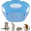 THSINDE 2020 Nouvelle Clôture Pour Petits Animaux, Cage Pliable Pour Animaux De Compagnie Avec Couvercle Supérieur Pour Empêcher L'évasion, Clôture Escamotable à Usage Intérieur/extérieur Respirante Et Transparente Chaton, Chiot, Cobaye, Lapin, Hamster