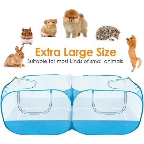 THSINDE Clôture Pour Petits Animaux, Grande Cage De Course à Poulet Portable, Avec Fond Amovible, Mur En Maille Transparente Respirante, Clôture Pliable Pour Animaux De Compagnie, Adaptée à Une Utilisation Intérieure Et Extérieure Pour Les Chiens, Les Chatons Et 3 THSINDE Clôture Pour Petits Animaux, Grande Cage De Course à Poulet Portable, Avec Fond Amovible, Mur En Maille Transparente Respirante, Clôture Pliable Pour Animaux De Compagnie, Adaptée à Une Utilisation Intérieure Et Extérieure Pour Les Chiens, Les Chatons Et – Image 3