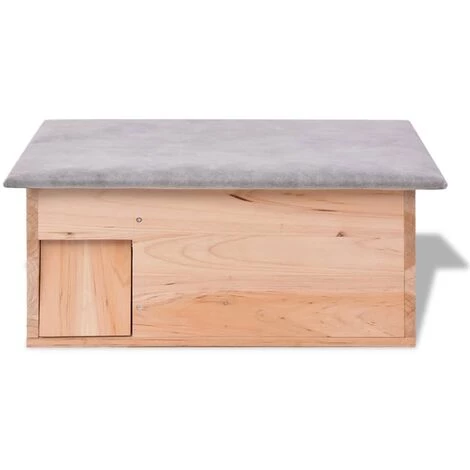 VidaXL Cabane Pour Hérisson 45 X 33 X2 2 Cm Bois - Beige 2 VidaXL Cabane Pour Hérisson 45 X 33 X2 2 Cm Bois - Beige – Image 2