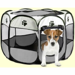 THSINDE Oxford Enclos Pliable Grand Parc Pour Animaux Chiens, Chiots, Chats, Lapins, Cochons D'Inde à L'intérieur Ou à L'extérieur - 73 X 73 X 43 Cm L X L X H - Rose - Rose -Niche, chenil, enclos et parc pour chien Soldes 2022 35436705 3