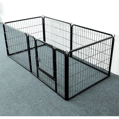 SKECTEN 6 Panneaux Parc Chien Petits Animaux De Campagnie 60 Cm H Enclos Pour Chiots Chiens Pliabe Avec Porte Nterieur Exterieur Noir 5 SKECTEN 6 Panneaux Parc Chien Petits Animaux De Campagnie 60 Cm H Enclos Pour Chiots Chiens Pliabe Avec Porte Nterieur Exterieur Noir – Image 5