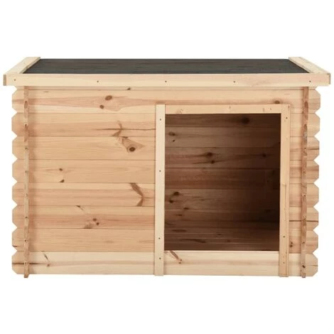 VidaXL Niche Pour Chiens 80x80x100 Cm Bois De Pin Massif 14 Mm - Brun 2 VidaXL Niche Pour Chiens 80x80x100 Cm Bois De Pin Massif 14 Mm - Brun – Image 2