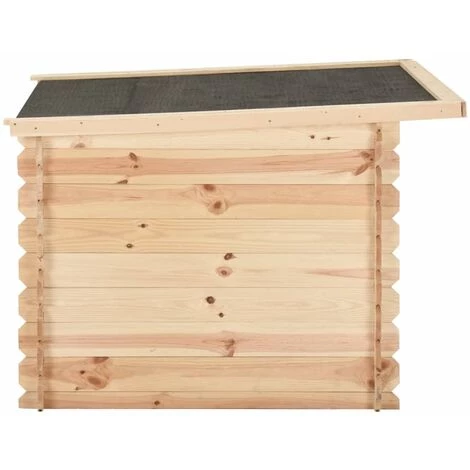 VidaXL Niche Pour Chiens 80x80x100 Cm Bois De Pin Massif 14 Mm - Brun 3 VidaXL Niche Pour Chiens 80x80x100 Cm Bois De Pin Massif 14 Mm - Brun – Image 3