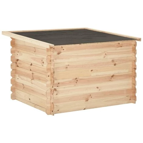 VidaXL Niche Pour Chiens 80x80x100 Cm Bois De Pin Massif 14 Mm - Brun 4 VidaXL Niche Pour Chiens 80x80x100 Cm Bois De Pin Massif 14 Mm - Brun – Image 4