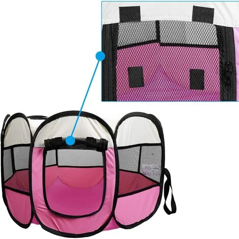 BETTERLIFE Parc Portable Pliable En Maille Pour Animal Domestique 8 Panneaux 3 BETTERLIFE Parc Portable Pliable En Maille Pour Animal Domestique 8 Panneaux – Image 3