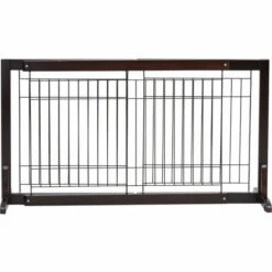 HELLOSHOP26 Barrière De Sécurité Pour Animaux Barrière Modulable Pliable En Bois De Pin 97-161 X 32 X 53 Cm - Bois