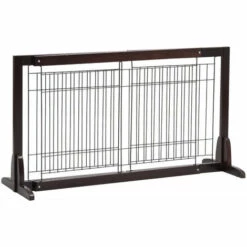 HELLOSHOP26 Barrière De Sécurité Pour Animaux Barrière Modulable Pliable En Bois De Pin 97-161 X 32 X 53 Cm - Bois -Niche, chenil, enclos et parc pour chien Soldes 2022 37326881 3