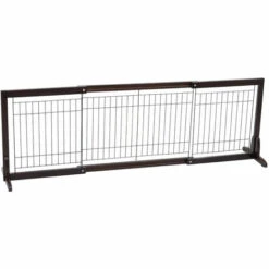 HELLOSHOP26 Barrière De Sécurité Pour Animaux Barrière Modulable Pliable En Bois De Pin 97-161 X 32 X 53 Cm - Bois -Niche, chenil, enclos et parc pour chien Soldes 2022 37326881 4