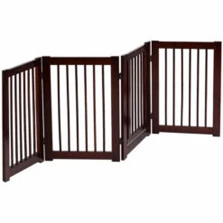 HELLOSHOP26 Barrière De Porte Pour Chien Pliable Barrière De Sécurité Pour Animaux En Bois De Pin 203 Cm - Bois