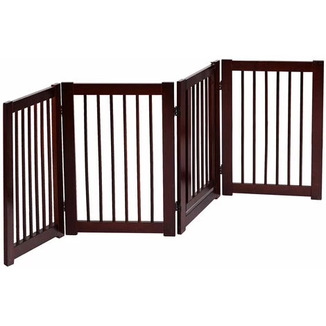 HELLOSHOP26 Barrière De Porte Pour Chien Pliable Barrière De Sécurité Pour Animaux En Bois De Pin 203 Cm - Bois 1 HELLOSHOP26 Barrière De Porte Pour Chien Pliable Barrière De Sécurité Pour Animaux En Bois De Pin 203 Cm - Bois