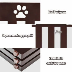 HELLOSHOP26 Barrière De Sécurité En Bois Pour Chiens Avec Charnières Flexibles à 360° Et 3 Panneaux 60 Cm Marron - Bois 5 HELLOSHOP26 Barrière De Sécurité En Bois Pour Chiens Avec Charnières Flexibles à 360° Et 3 Panneaux 60 Cm Marron - Bois -Niche, chenil, enclos et parc pour chien Soldes 2022 37468645 3