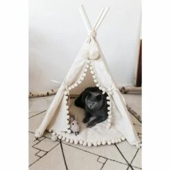 BEARSU Tipi Pour Chien, Tipi Pour Chat, Tipi Pour Animal De Compagnie, Moderne Lit Pour Chat, Petit Lit Pour Chien En Tissu Naturel Et En Bois! (PETIT) 8 BEARSU Tipi Pour Chien, Tipi Pour Chat, Tipi Pour Animal De Compagnie, Moderne Lit Pour Chat, Petit Lit Pour Chien En Tissu Naturel Et En Bois! (PETIT) -Niche, chenil, enclos et parc pour chien Soldes 2022 38401595 4