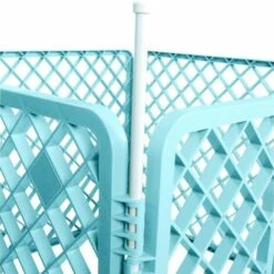 Iris Ohyama, Parc à Chiot 0.8 M², 4 Panneaux, Porte Avec Crochet De Fermeture, Mmodulable, Résistant Aux Intempéries Pour Chien - Pet Circle H-604, Bleu -Niche, chenil, enclos et parc pour chien Soldes 2022 39623499 4