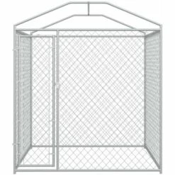 HAPPYSHOPPING Chenil D'exterieur Avec Toit Pour Chiens 193x193x225 Cm -Niche, chenil, enclos et parc pour chien Soldes 2022 39693560 3