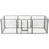 HAPPYSHOPPING Parc Pour Chiens 8 Panneaux Acier 80 X 80 Cm Noir