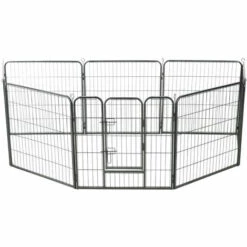 HAPPYSHOPPING Parc Pour Chiens 8 Panneaux Acier 80 X 80 Cm Noir 7 HAPPYSHOPPING Parc Pour Chiens 8 Panneaux Acier 80 X 80 Cm Noir -Niche, chenil, enclos et parc pour chien Soldes 2022 39694604 3
