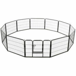 HAPPYSHOPPING Parc Pour Chiens 12 Panneaux Acier 80 X 60 Cm Noir 9 HAPPYSHOPPING Parc Pour Chiens 12 Panneaux Acier 80 X 60 Cm Noir -Niche, chenil, enclos et parc pour chien Soldes 2022 39694606 5