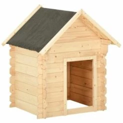 HAPPYSHOPPING Niche Pour Chiens 150x80x100 Cm Bois De Pin Massif 14 Mm