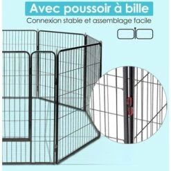 GOPLUS Parc/Enclos Pour Animaux En Métal, Parc Pliable à 8 Panneaux, Différente Forme, Porte à Double Verrou, Cl?ture Pour Intérieur Et Extérieur, Hauteur 100 Cm, Pour Chien, Chiot, Chat, Lapin 7 GOPLUS Parc/Enclos Pour Animaux En Métal, Parc Pliable à 8 Panneaux, Différente Forme, Porte à Double Verrou, Cl?ture Pour Intérieur Et Extérieur, Hauteur 100 Cm, Pour Chien, Chiot, Chat, Lapin -Niche, chenil, enclos et parc pour chien Soldes 2022 40243729 3