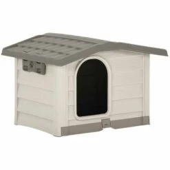 HAPPYSHOPPING Niche Pour Chiens Beige Et Marron 89x75x62 Cm