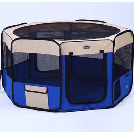 THSINDE Clôture Pliable Pour Chats Et Chiens 35*58*8cm Bleu 1 THSINDE Clôture Pliable Pour Chats Et Chiens 35*58*8cm Bleu