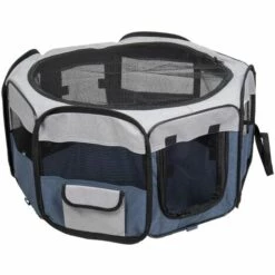 FLAMINGO Parc Pour Animaux De Compagnie Flavio 74x74x35 Cm S Bleu - Bleu