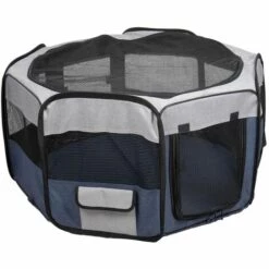 FLAMINGO Parc Pour Animaux De Compagnie Flavio 84x84x43 Cm M Bleu - Bleu