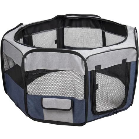 FLAMINGO Parc Pour Animaux De Compagnie Flavio 84x84x43 Cm M Bleu - Bleu 4 FLAMINGO Parc Pour Animaux De Compagnie Flavio 84x84x43 Cm M Bleu - Bleu – Image 4