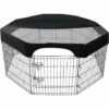 HAPPYSHOPPING Couverture De Parc Pour Animaux De Compagnie De 24 Pouces 8 Panneaux Couverture En Maille De Cloture Pour Animaux De Compagnie Octogonale Parc Pour Chien Protection Solaire Couverture D'ombrage Etanche Pour Parc Pour Chien Couverture Superieure Pour Parc
