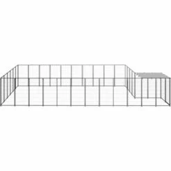 VidaXL Chenil Noir 19,36 M² Acier - Noir -Niche, chenil, enclos et parc pour chien Soldes 2022 43219446 3