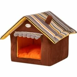 GDRHVFD Niches Pour Chiens Pliables Et Résistantes Aux Intempéries, Lit Amovible Pour Animaux De Compagnie Avec Couvercle, Pas Besoin D'Installer Un Design Semi-Fermé Fermé, Pour L'Hiver