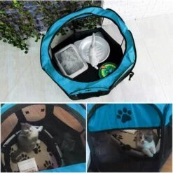 READCLY Parc Pliable Pour Animaux De Compagnie Tente De Cage Portable Tente Oxford Respirante Pour Petits Animaux Tente De Chiot Imperméable Chaton Lapin Hamster Chinchilla Cochon D'Inde (74x74x43cm) Bleu + Noir 7 READCLY Parc Pliable Pour Animaux De Compagnie Tente De Cage Portable Tente Oxford Respirante Pour Petits Animaux Tente De Chiot Imperméable Chaton Lapin Hamster Chinchilla Cochon D'Inde (74x74x43cm) Bleu + Noir -Niche, chenil, enclos et parc pour chien Soldes 2022 47943833 3