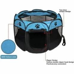 READCLY Parc Pliable Pour Animaux De Compagnie Tente De Cage Portable Tente Oxford Respirante Pour Petits Animaux Tente De Chiot Imperméable Chaton Lapin Hamster Chinchilla Cochon D'Inde (74x74x43cm) Bleu + Noir 9 READCLY Parc Pliable Pour Animaux De Compagnie Tente De Cage Portable Tente Oxford Respirante Pour Petits Animaux Tente De Chiot Imperméable Chaton Lapin Hamster Chinchilla Cochon D'Inde (74x74x43cm) Bleu + Noir -Niche, chenil, enclos et parc pour chien Soldes 2022 47943833 5