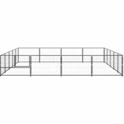 Chenil Noir 20 M² Acier VidaXL -Niche, chenil, enclos et parc pour chien Soldes 2022 48332645 3