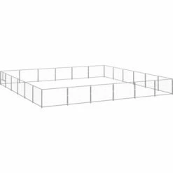 Chenil Argenté 36 M² Acier VidaXL