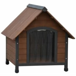 @Pet Niche Pour Chiens Avec Rabats En Plastique Marron 102x82x87 Cm - Brun