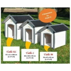 BB-LOISIRAM Niche Chien En Bois Moderne De Haute Qualite BELLA 223 Taille XL 97 X 111 X 108 Cm -Niche, chenil, enclos et parc pour chien Soldes 2022 49700297 5