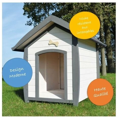 BB-LOISIRCD Niche Chien En Bois Moderne De Haute Qualite BELLA 222 Taille L 86 X 102 X 94 Cm 3 BB-LOISIRCD Niche Chien En Bois Moderne De Haute Qualite BELLA 222 Taille L 86 X 102 X 94 Cm – Image 3