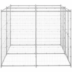 Chenil Extérieur Acier Galvanisé 4,84 M² VidaXL -Niche, chenil, enclos et parc pour chien Soldes 2022 50670790 3