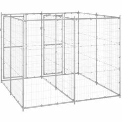 Chenil Extérieur Acier Galvanisé 4,84 M² VidaXL -Niche, chenil, enclos et parc pour chien Soldes 2022 50670790 4