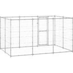 Chenil Extérieur Acier Galvanisé 7,26 M² VidaXL -Niche, chenil, enclos et parc pour chien Soldes 2022 50670842 4