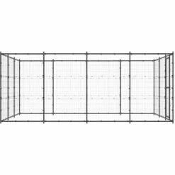 Chenil Extérieur Acier 14,52 M² VidaXL -Niche, chenil, enclos et parc pour chien Soldes 2022 50670853 3