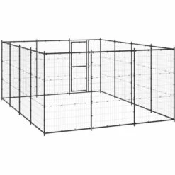 Chenil Extérieur Acier 14,52 M² VidaXL -Niche, chenil, enclos et parc pour chien Soldes 2022 50670853 4