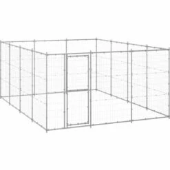 Chenil Extérieur Acier Galvanisé 14,52 M² VidaXL