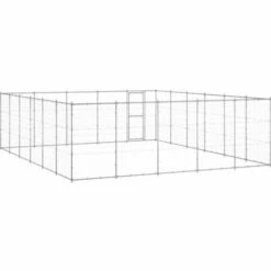 Chenil Extérieur Acier Galvanisé 36,3 M² VidaXL -Niche, chenil, enclos et parc pour chien Soldes 2022 50670884 4