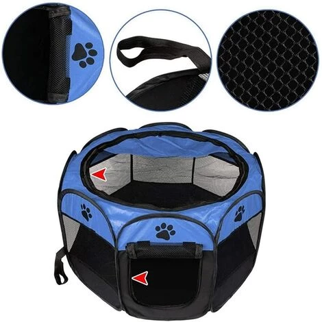 VERSAILLESFR Parc Chien Enclos Etanche Pliable Portable Parc Pour Animaux De Compagnie En Plein Air Oxford Exercice Tente Maison Pour Chiens Chats Lapins, Versailles 2 VERSAILLESFR Parc Chien Enclos Etanche Pliable Portable Parc Pour Animaux De Compagnie En Plein Air Oxford Exercice Tente Maison Pour Chiens Chats Lapins, Versailles – Image 2