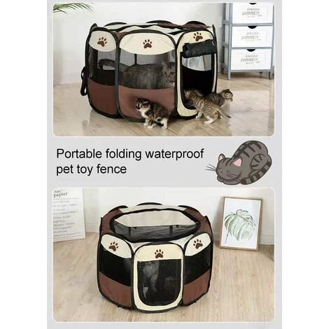 VERSAILLESFR Parc Chien Enclos Etanche Pliable Portable Parc Pour Animaux De Compagnie En Plein Air Oxford Exercice Tente Maison Pour Chiens Chats Lapins, Versailles 3 VERSAILLESFR Parc Chien Enclos Etanche Pliable Portable Parc Pour Animaux De Compagnie En Plein Air Oxford Exercice Tente Maison Pour Chiens Chats Lapins, Versailles – Image 3