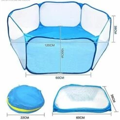 TANABATA Parc à Animaux Pliable Parc à Chiots. Parc Enclos Pour Chien Interieur Extérieur Tente Pour Animaux De Compagnie. Imperméable Et Respirant. Pour Chats Lapins Hamsters Chinchillas Hérisson (Bleu01) -Niche, chenil, enclos et parc pour chien Soldes 2022 51265990 3